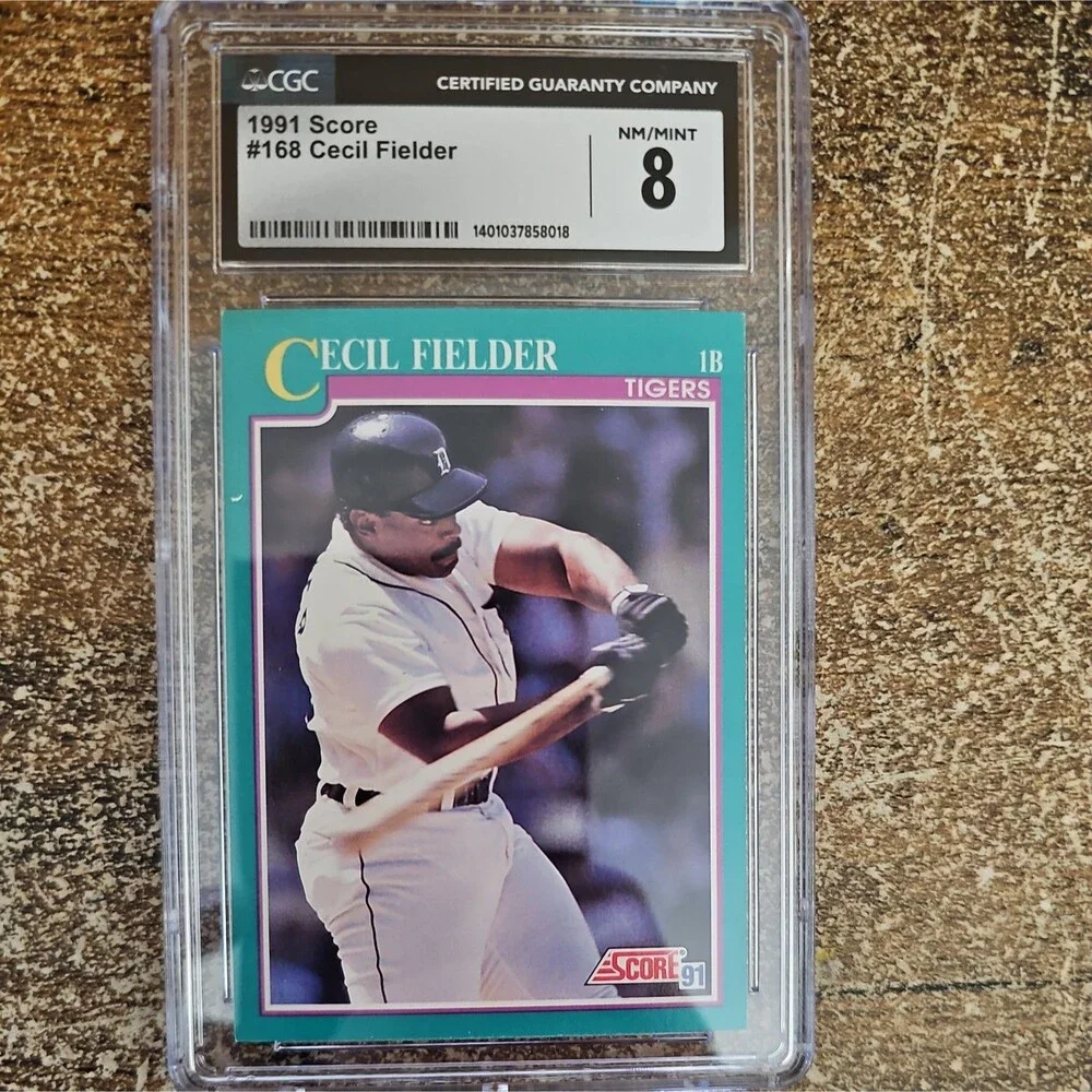 1991  Cecil Fielder Detroit Tigers #168 CGC 8 NEAR MINT